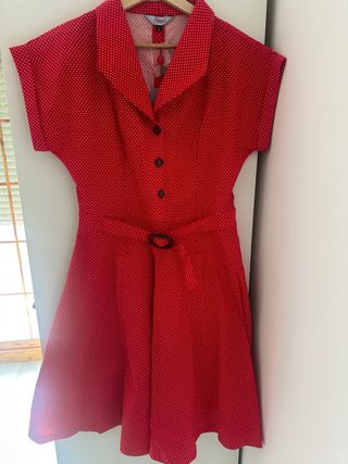 Vestido Banned vintage Lunares Rojo Talla L