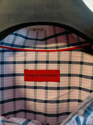 Camisa CARLOS CORDOBA cuadros rosa y azul