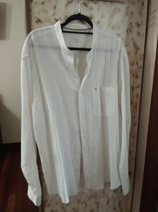 Camisa de lino blanca para hombre