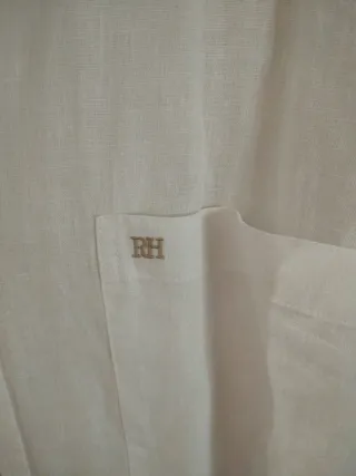 Camisa de lino blanca para hombre