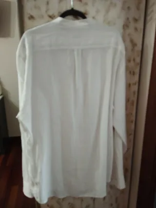 Camisa de lino blanca para hombre