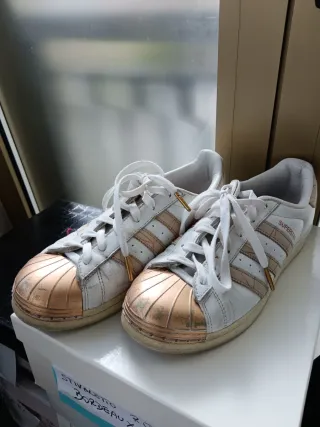 Adidas Superstar Oro e Bianco