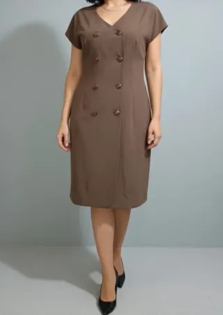 Vestido midi vintage botones