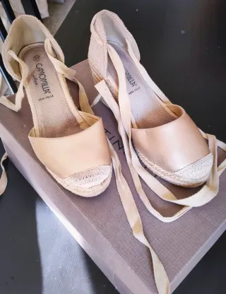 Alpargatas Camomilla color beige Talla 37
