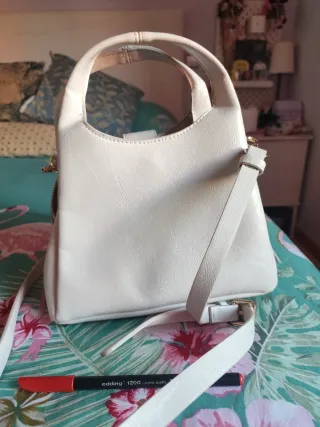 Bolso Parfois Beige/Blanco