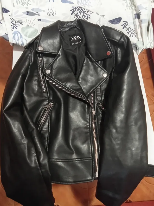 Chaqueta Biker Zara Negra