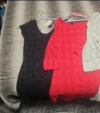 4 Vestidos Fiesta Negro, Rojo, Blanco