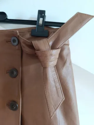 Falda mini Hoss piel beige