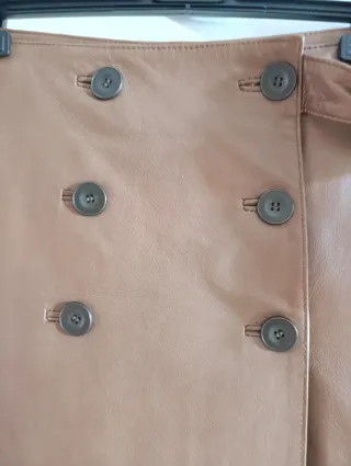 Falda mini Hoss piel beige