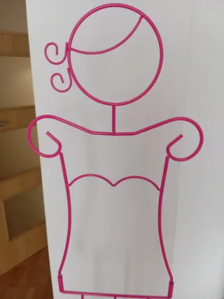 Perchero decorativo rosa