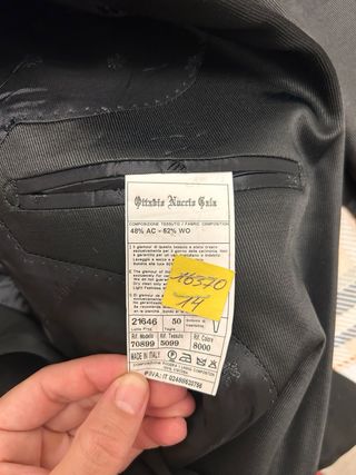 Traje Ottavio Nucuccio negro hombre