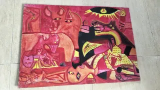 Óleo sobre cartulina antiguo