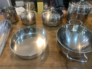 Batteria pentole in acciao inox .