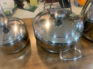 Batteria pentole in acciao inox .