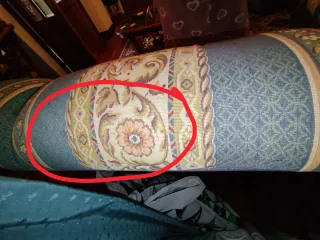 Sofá y 2 butacas tela madera.