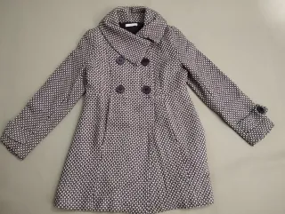 Abrigo mujer talla M morado y blanco