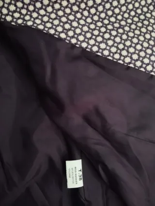 Abrigo mujer talla M morado y blanco