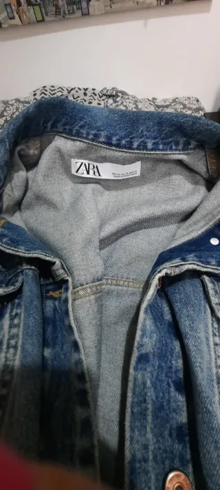 Chaqueta vaquera desgastada XL