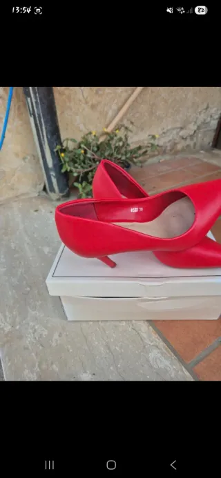 Decoltè Fiori e Spina Rosso Opaco Tg 39