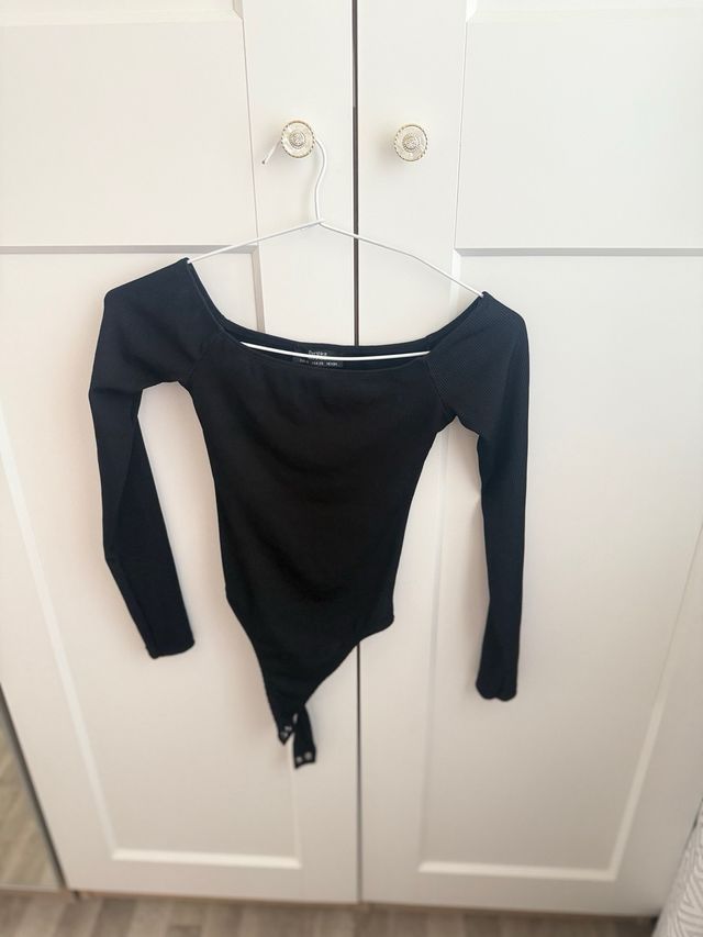 Body Bershka negro manga larga Talla XS
