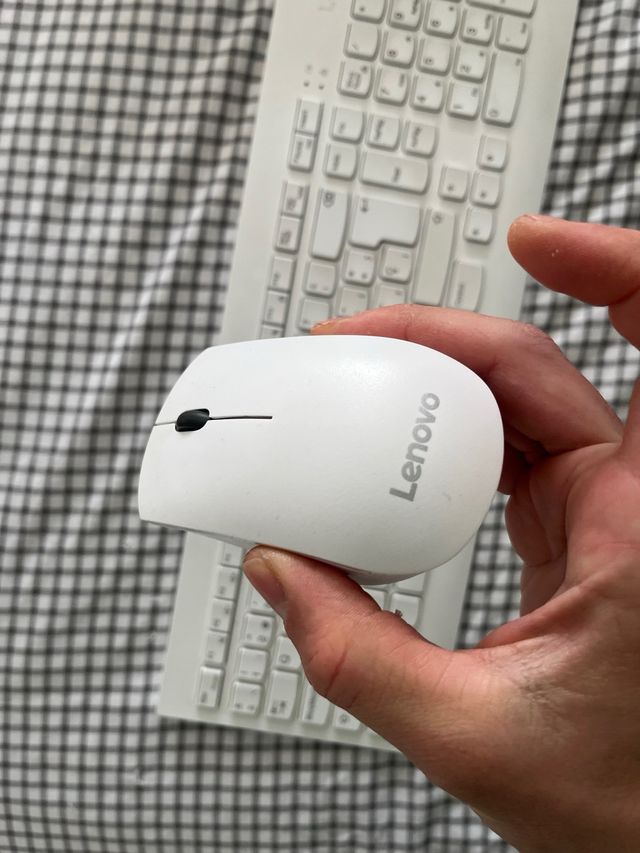 Set Tastiera e Mouse Wireless Lenovo Bianco