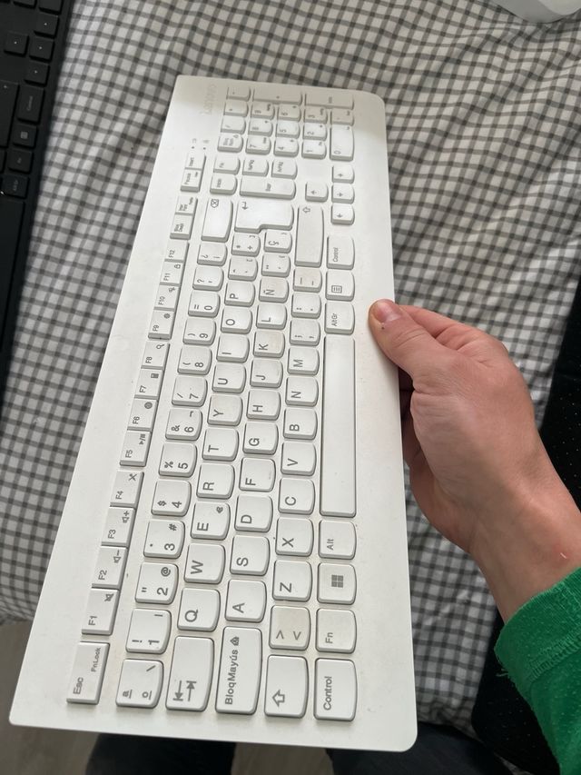 Set Tastiera e Mouse Wireless Lenovo Bianco