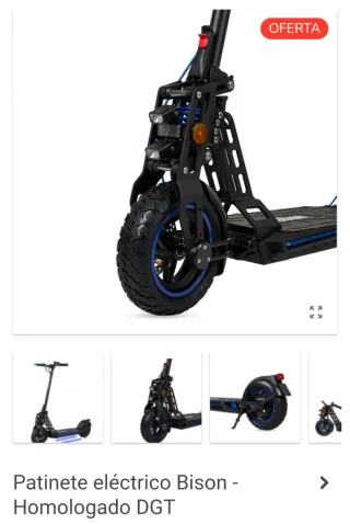 Patinete Eléctrico Bison Homologado DGT