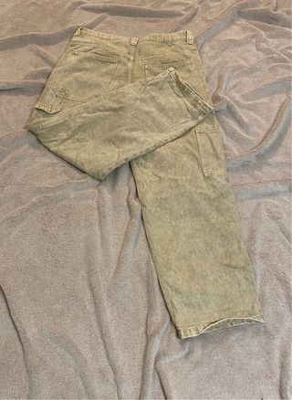 Jeans cargo H&M verde oliva