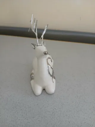 Cerbiatto ceramica e argento