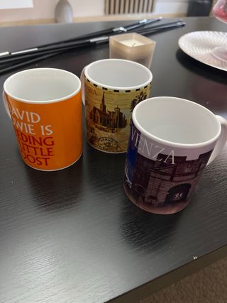 3 Tazas Cerámica Multicolor