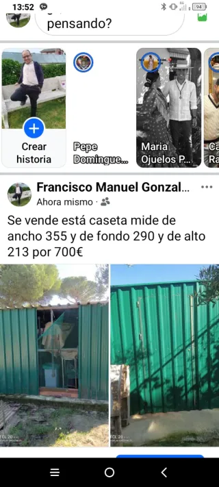 Caseta de chapa verde