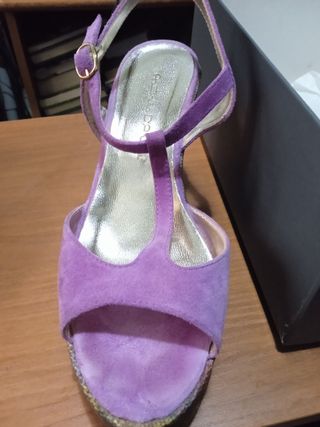 Sandali Antonio D'Anna Zeppa Viola Tg 37