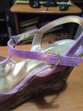 Sandali Antonio D'Anna Zeppa Viola Tg 37