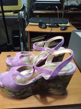 Sandali Antonio D'Anna Zeppa Viola Tg 37