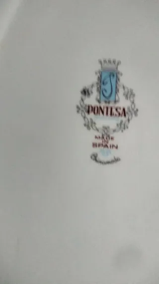 Bandeja de cerámica con flores