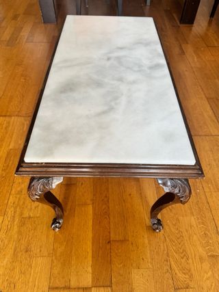 Mesa de comedor mármol y madera