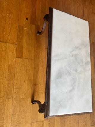 Mesa de comedor mármol y madera