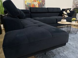 Sofá Rinconera Negro 262x190cm