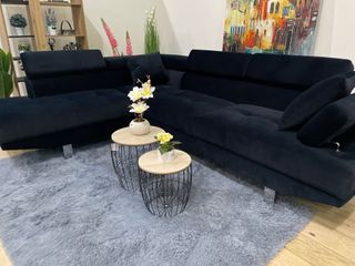 Sofá Rinconera Negro 262x190cm