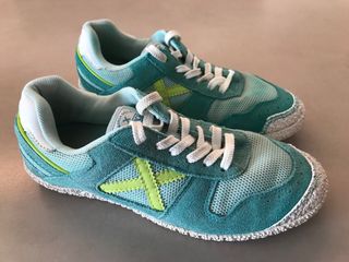 Bambas Munich niño verde/turquesa