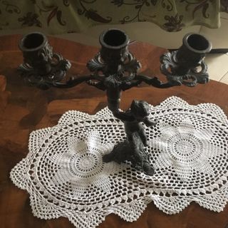 Candelabro 3 bracci angelo vintage.
