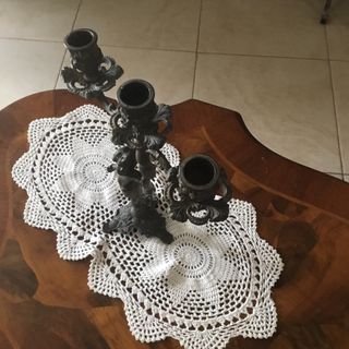 Candelabro 3 bracci angelo vintage.