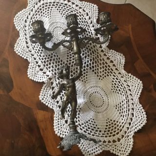 Candelabro 3 bracci angelo vintage.