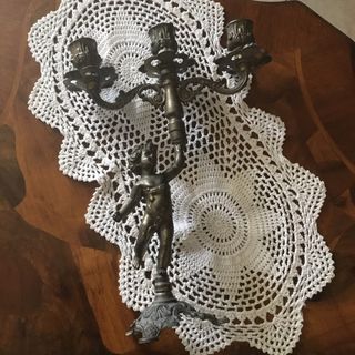 Candelabro 3 bracci angelo vintage.