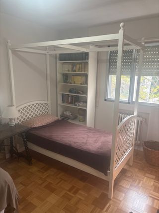Cama dosel blanca 97x204
