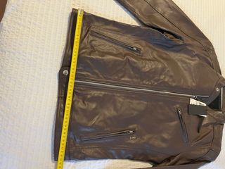 Chaqueta de Piel Hombre Marrón.