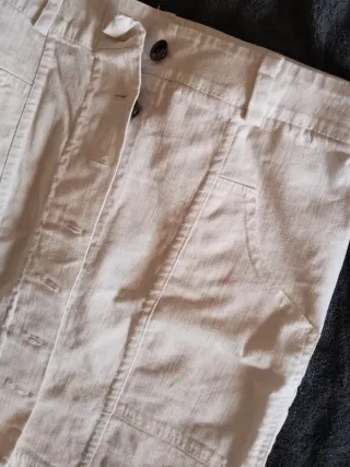 Falda blanca XS botones