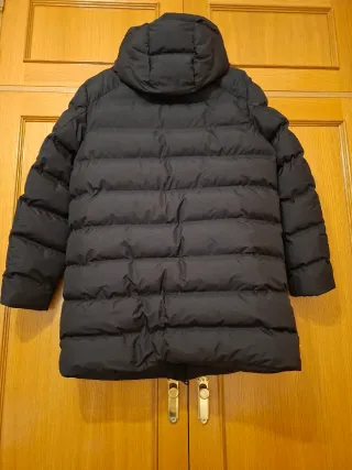 Abrigo Largo Plumas Pull&Bear Negro Talla L