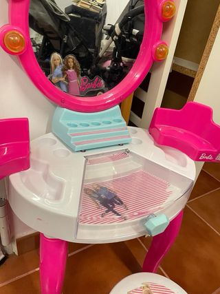 Tocador infantil Barbie con taburete