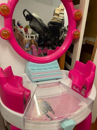 Tocador infantil Barbie con taburete